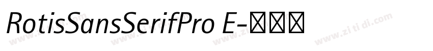 RotisSansSerifPro E字体转换